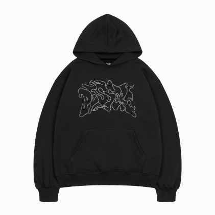 PESSERE CRYSTALS HOODIE (black)