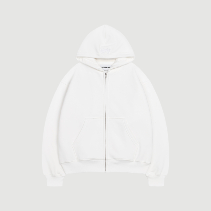 DAILY ZIP HOODIE (OFF-WHITE)