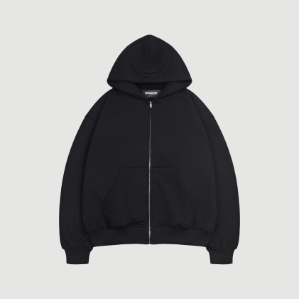 DAILY ZIP HOODIE (BLACK)