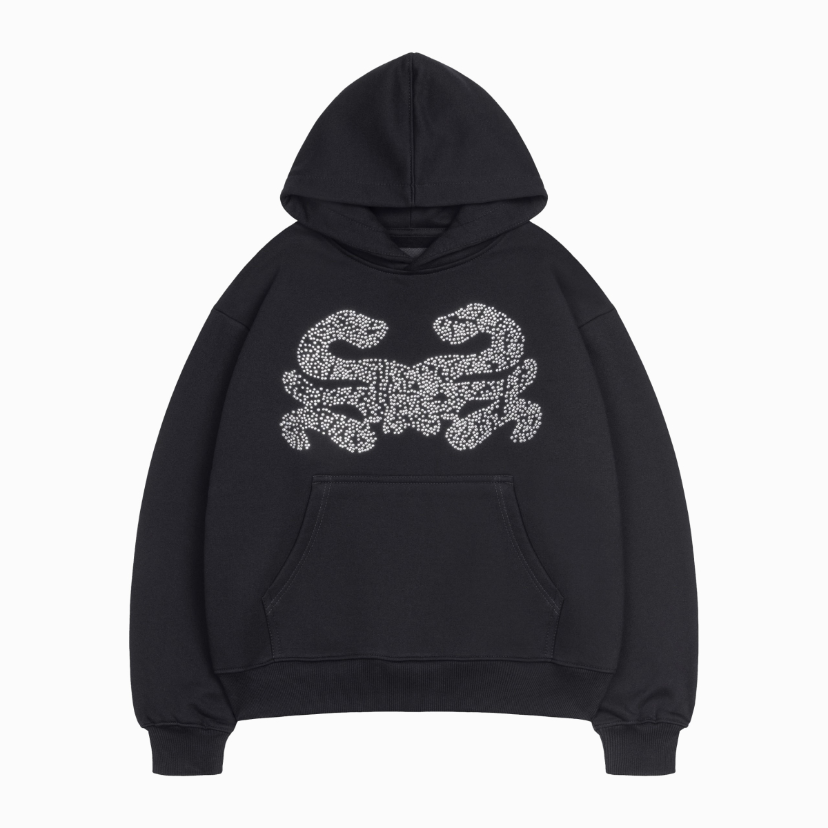 MONOGRAM CRYSTALS HOODIE (black) main product photo