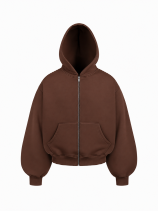 DAILY ZIP HOODIE (CHOCOLATE)