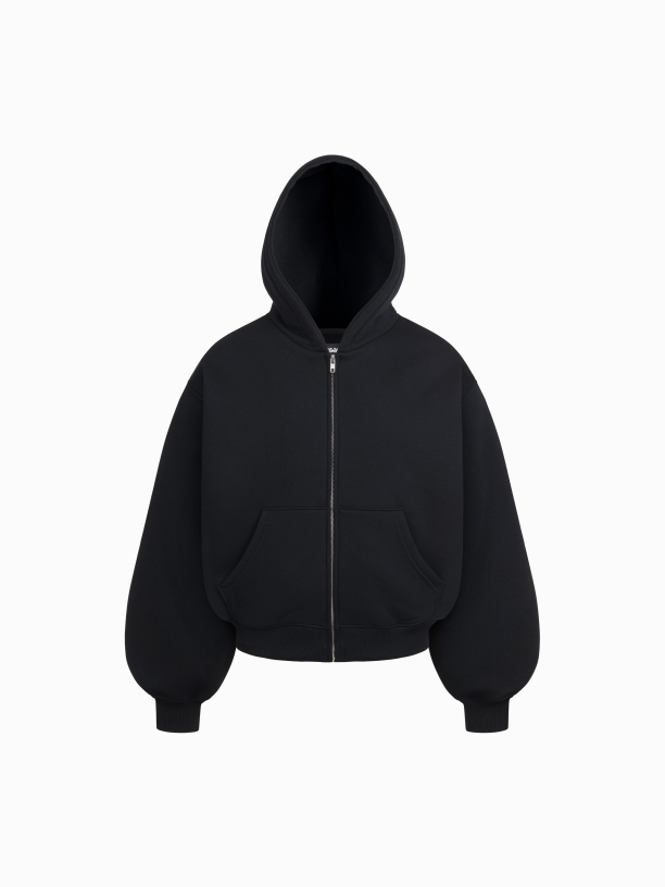DAILY ZIP HOODIE (BLACK)