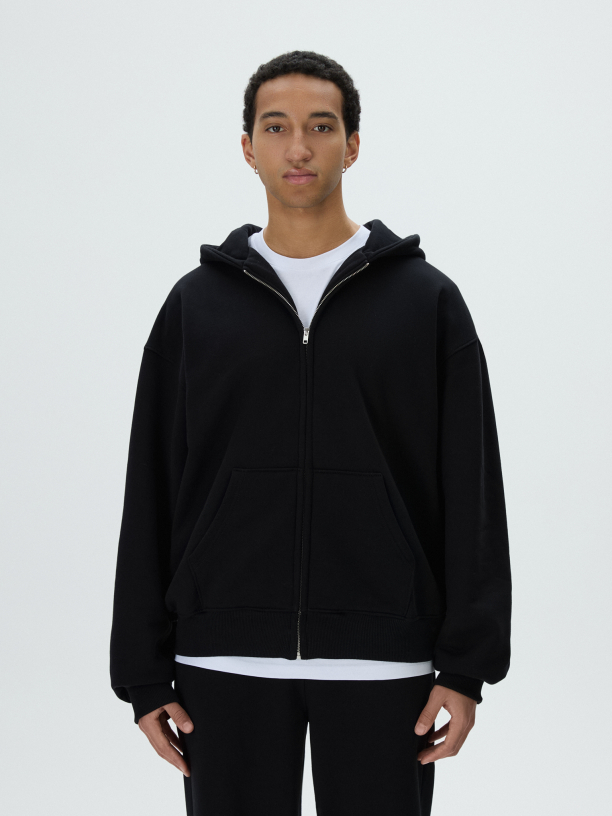 DAILY ZIP HOODIE (BLACK)