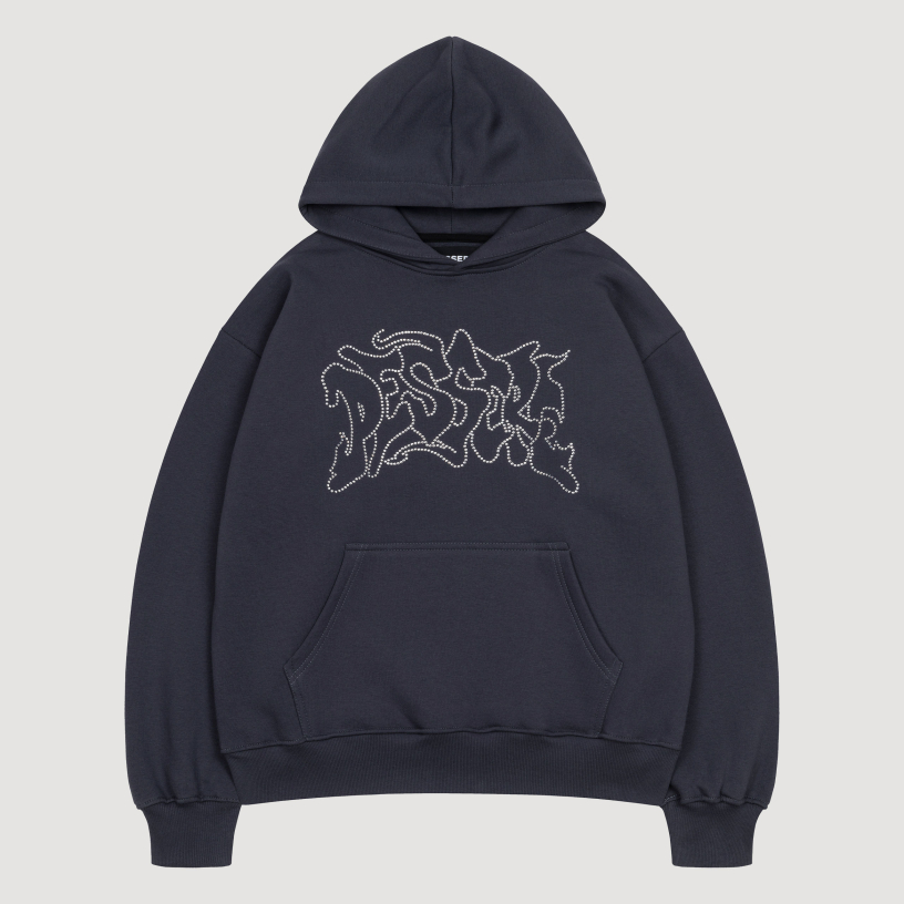 PESSERE CRYSTALS HOODIE (graphite)