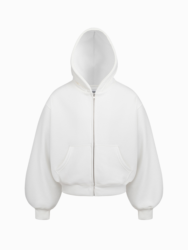 DAILY ZIP HOODIE (OFF-WHITE)