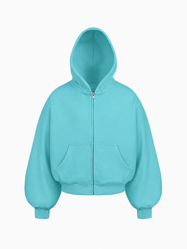 DAILY ZIP HOODIE (BLUE LAGOON)