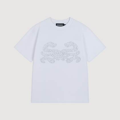 MONOGRAM CRYSTALS T-SHIRT (WHITE)