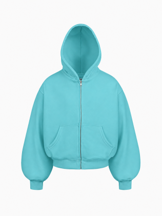 DAILY ZIP HOODIE (BLUE LAGOON)